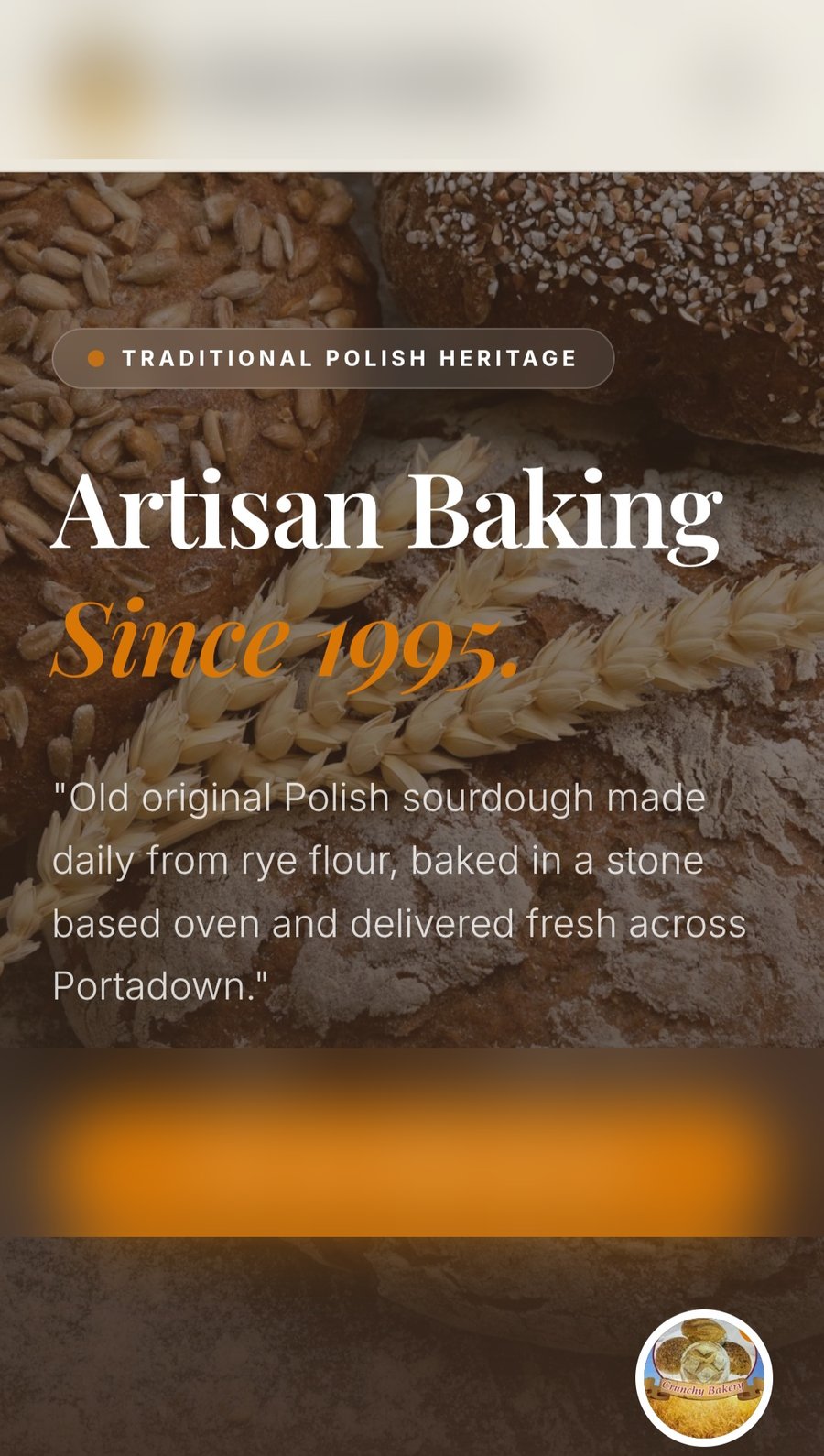 Bakery website design concept