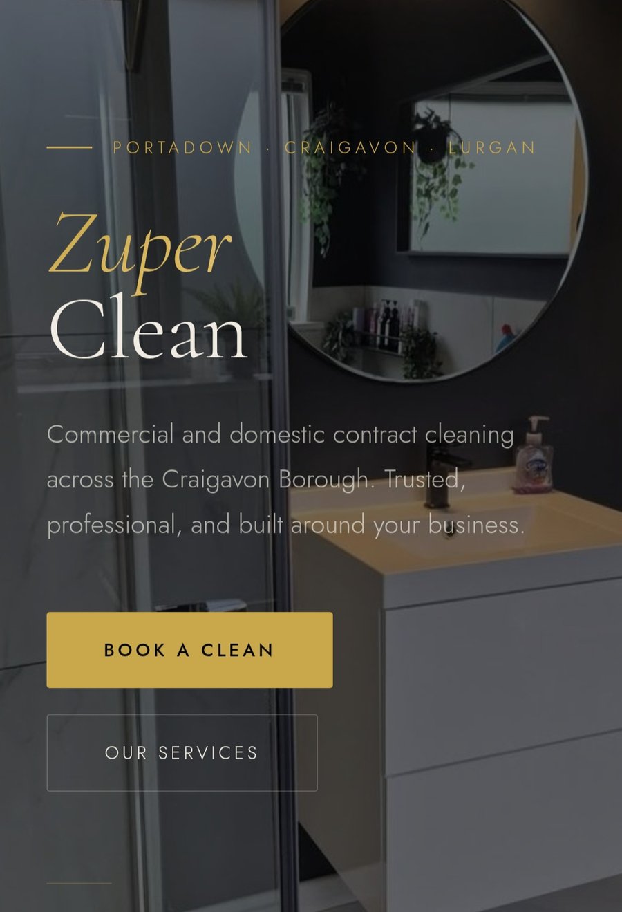 Zuper Clean website