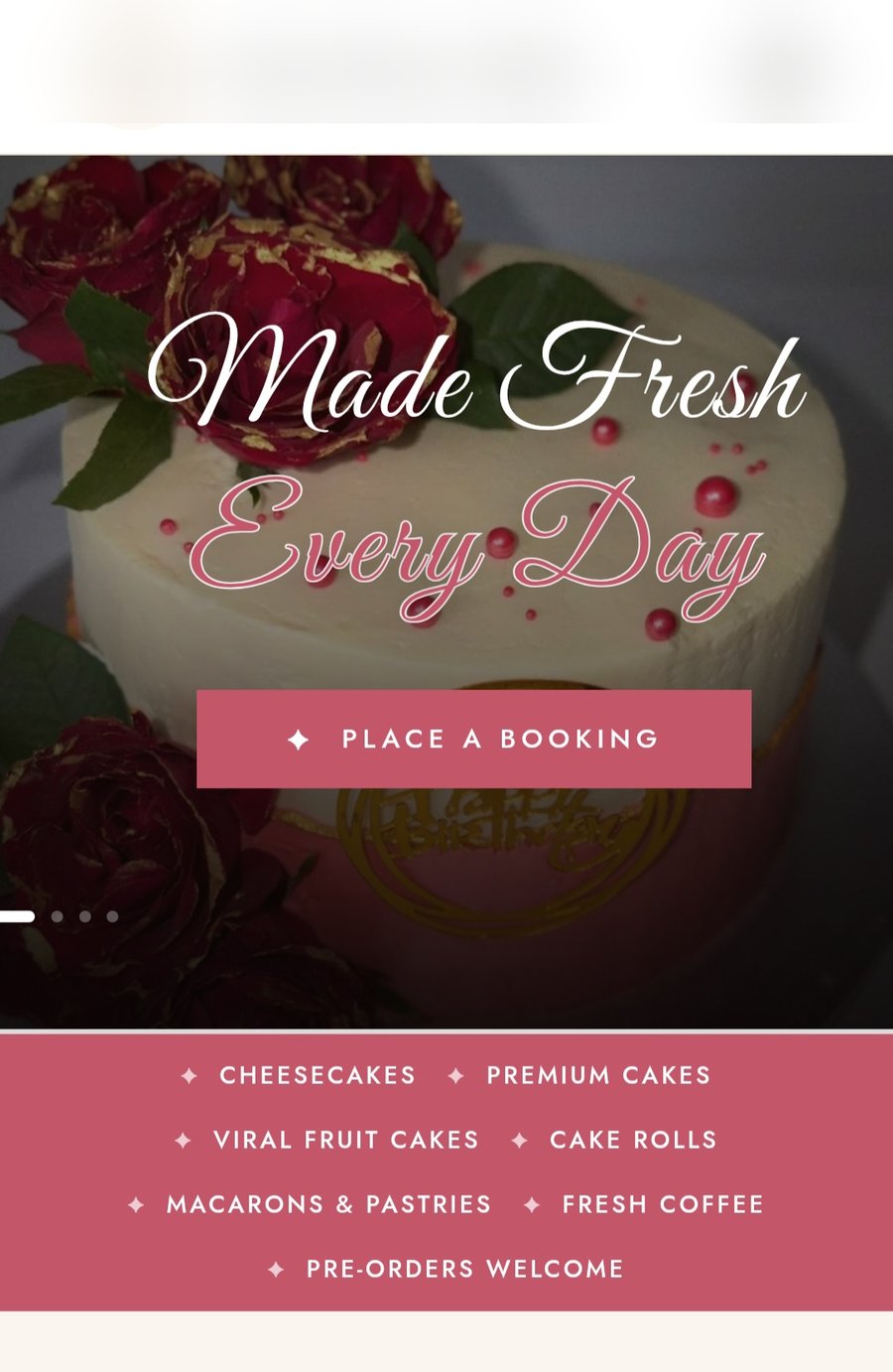 Patisserie website design concept