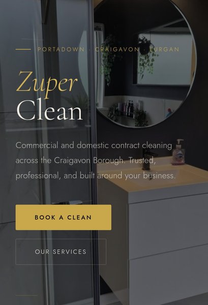 Zuper Clean website